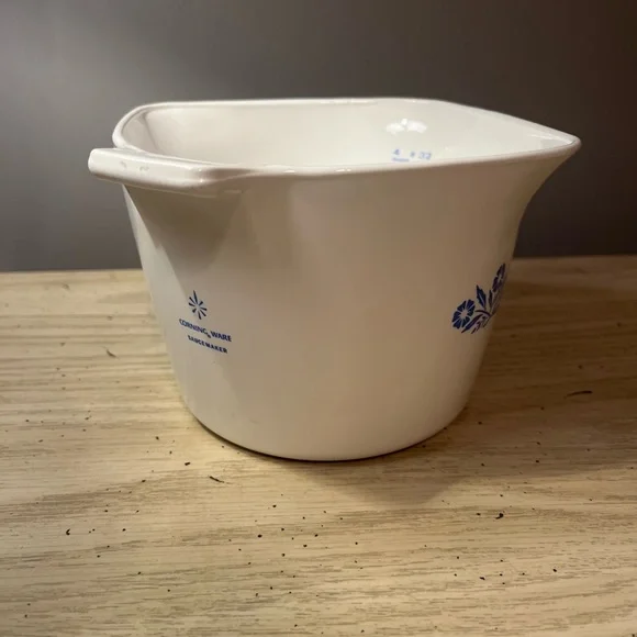 Corningware White Bowl with Blue Floral Accent - Picture 3 of 4